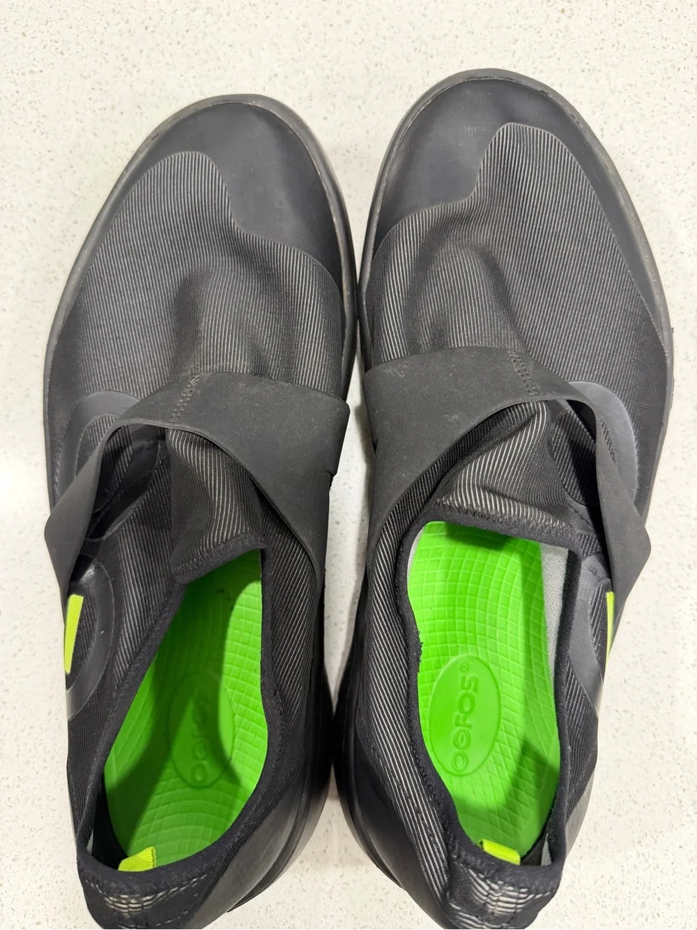 OOFOS Men’s Black Recovery Slip-On Casual Shoes US 12 EU 45 7012022-16